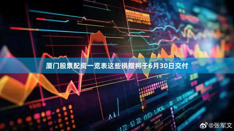 厦门股票配资一览表　　这些捐赠将于6月30日交付